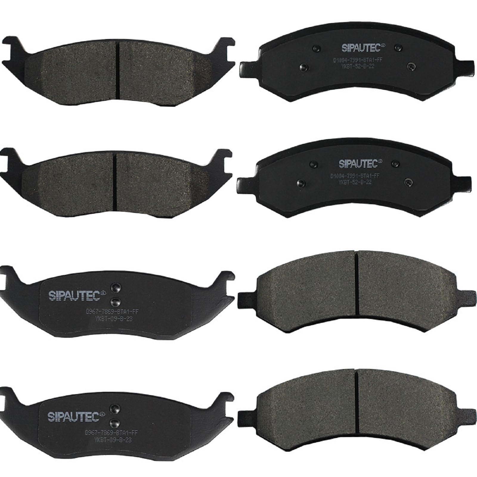 SIPAUTEC-8pcs Front and Rear Ceramic Disc Brake