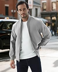 WULFUL Men's Bomber Jacket Lightweight Casual