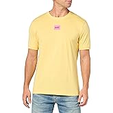 Hugo Mens Ribbed Crew Neck Regular Fit Center Logo T-Shirt