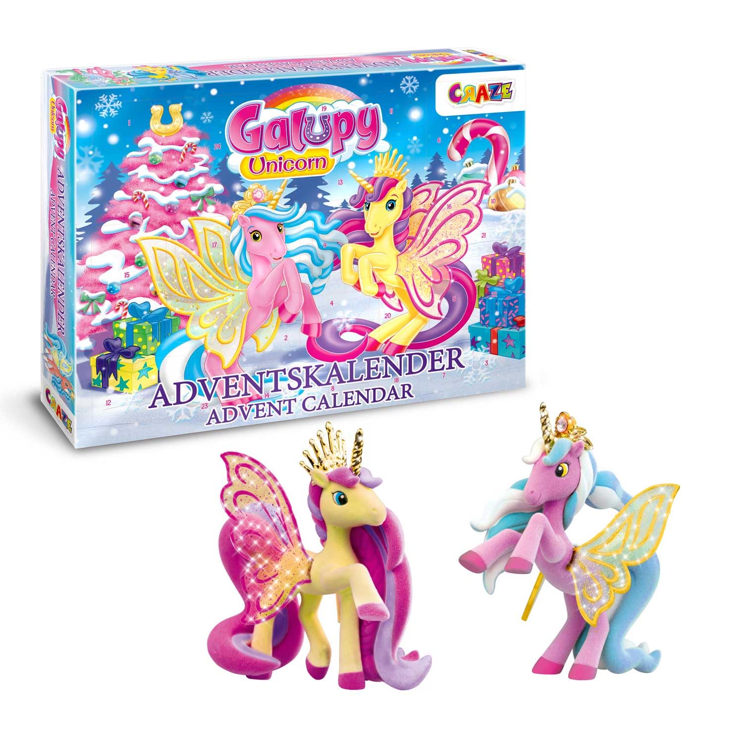 CRAZE ADVENT CALENDAR GALUPY 2020 Toy Calendar for Kids for Christmas Glittering Horses 19450