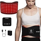 DGQY Cordless Red Light Therapy Belt for Back Pain Relief - 4000mAh Magnetic Power Bank, 660nm & 850nm Near Infrared Light Therapy Wrap, Portable Device for Waist, Shoulder, Joint Muscle Relaxation
