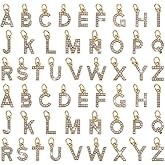 PH PandaHall 52pcs Letter Charms, Capital A to Z Alloy Rhinestone Alphabet Charm Initial Charms Pendants for DIY Necklace Bracelet Earrings Jewelry Making, Keychain, Name Gift Decoration