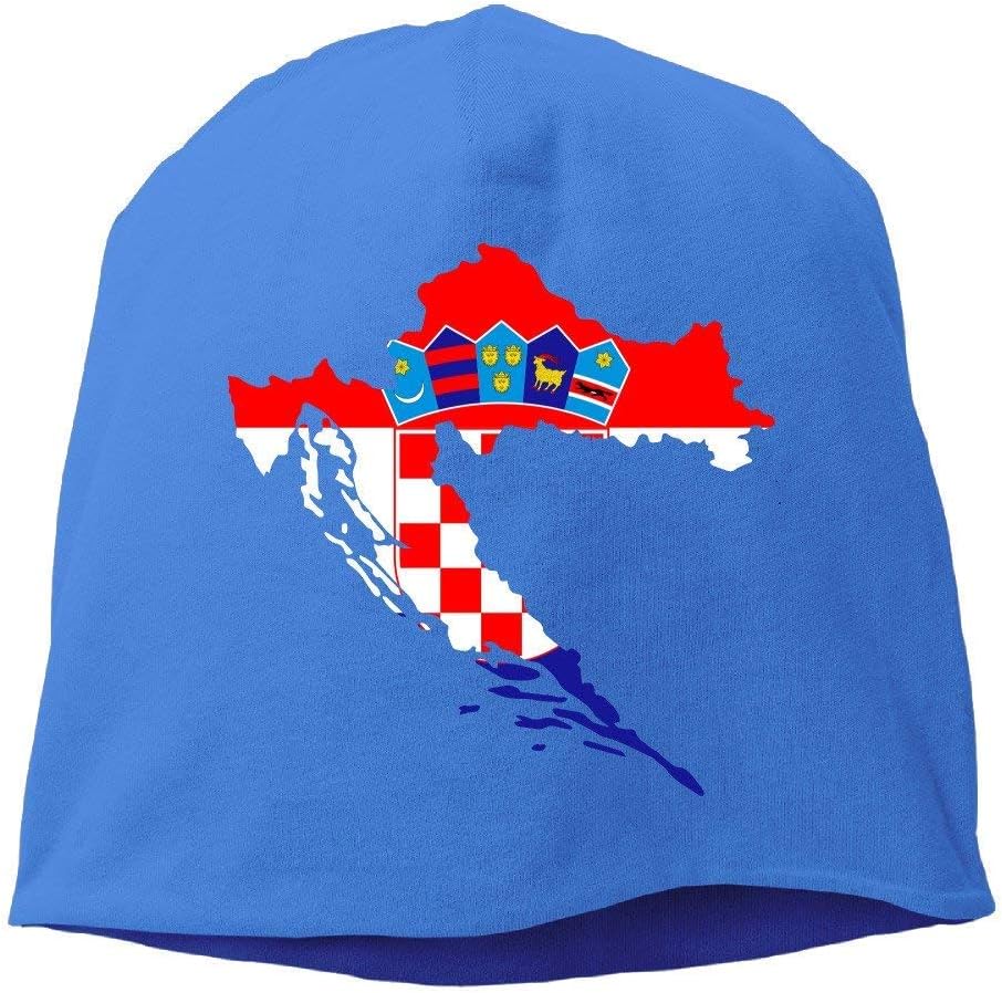 jingqi Men's and Women's Soft Knit Cap, Croatia Map Beanie for Mens & Womens