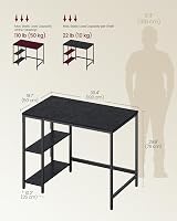 VASAGLE Computer Desk 100x50x76 cm Ebony Black LWD046B04 view 6
