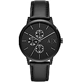 A|X Armani Exchange Men's Watch with Three-Hand Analog Display and Stainless Steel or Leather Band, Watch for Men
