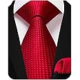 Enlision Boys Tie Kids Necktie with Pocket Square Set Ties for Boy Formal Neck Strap Youth Tie for Kids Party School