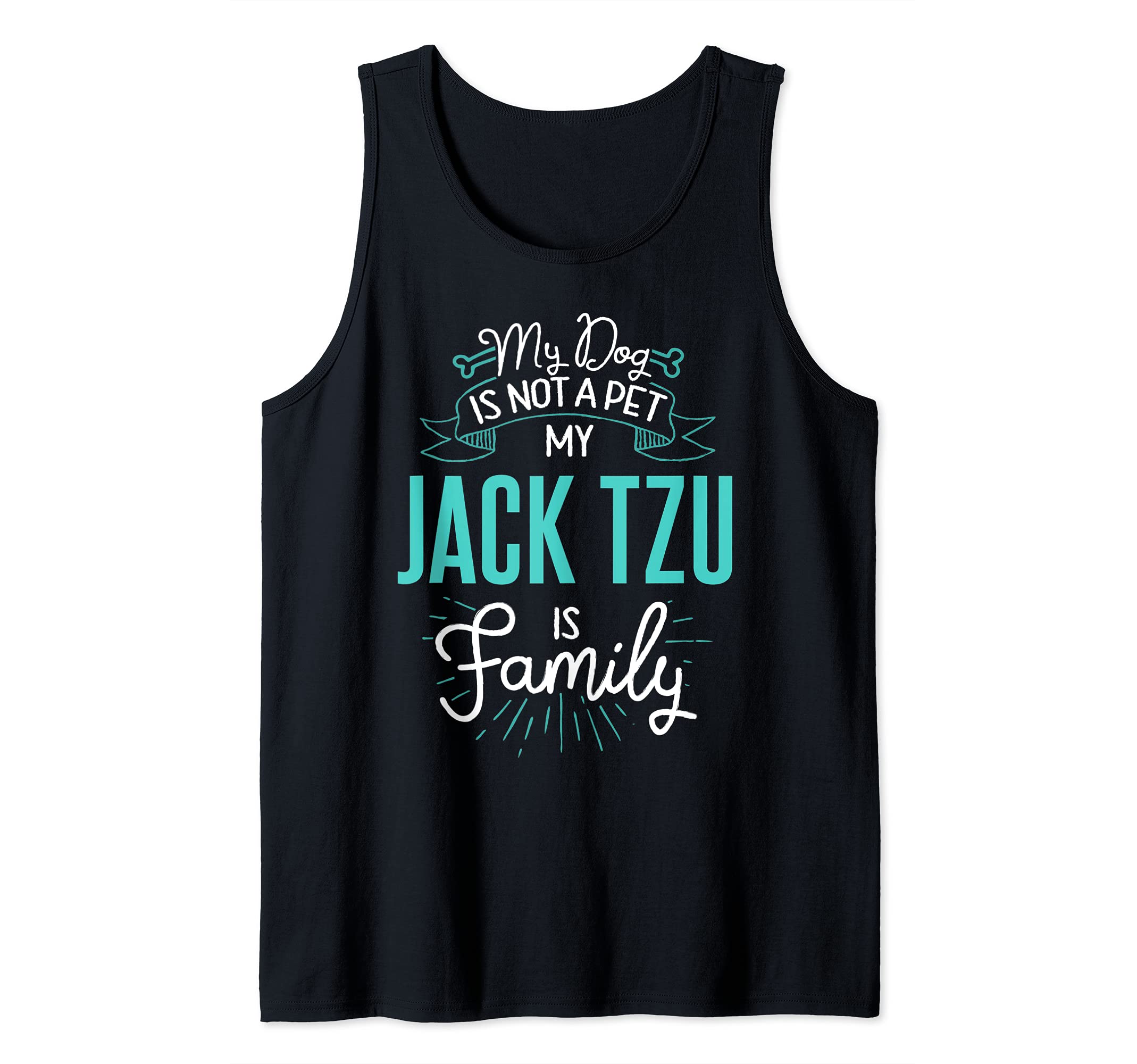 Cute Jack Tzu Design Family Dog Giftn Tank Top