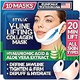 Stylia V Line Lifting Collagen Face Mask - Lift, Firm & Contour Jawline - Double Chin Strap with Hyaluronic Acid & Aloe Vera 