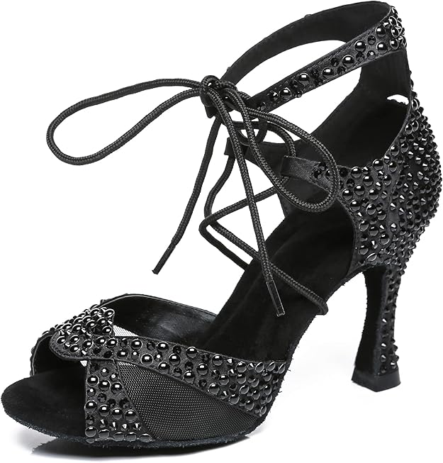 MINITOO Ballroom Dancing Shoes Rhinestions Sparkle Dance Heels L452 Amazon.co.uk Shoes & Bags