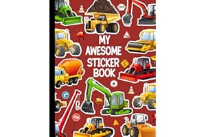 My Awesome Trucks Sticker Collecting Book: Cute Blank Sticker Album for Kids (Girls - Boys ), Sticker Collecting Journal Large Size 8.5x11In ( Perfect Trucks Themed )