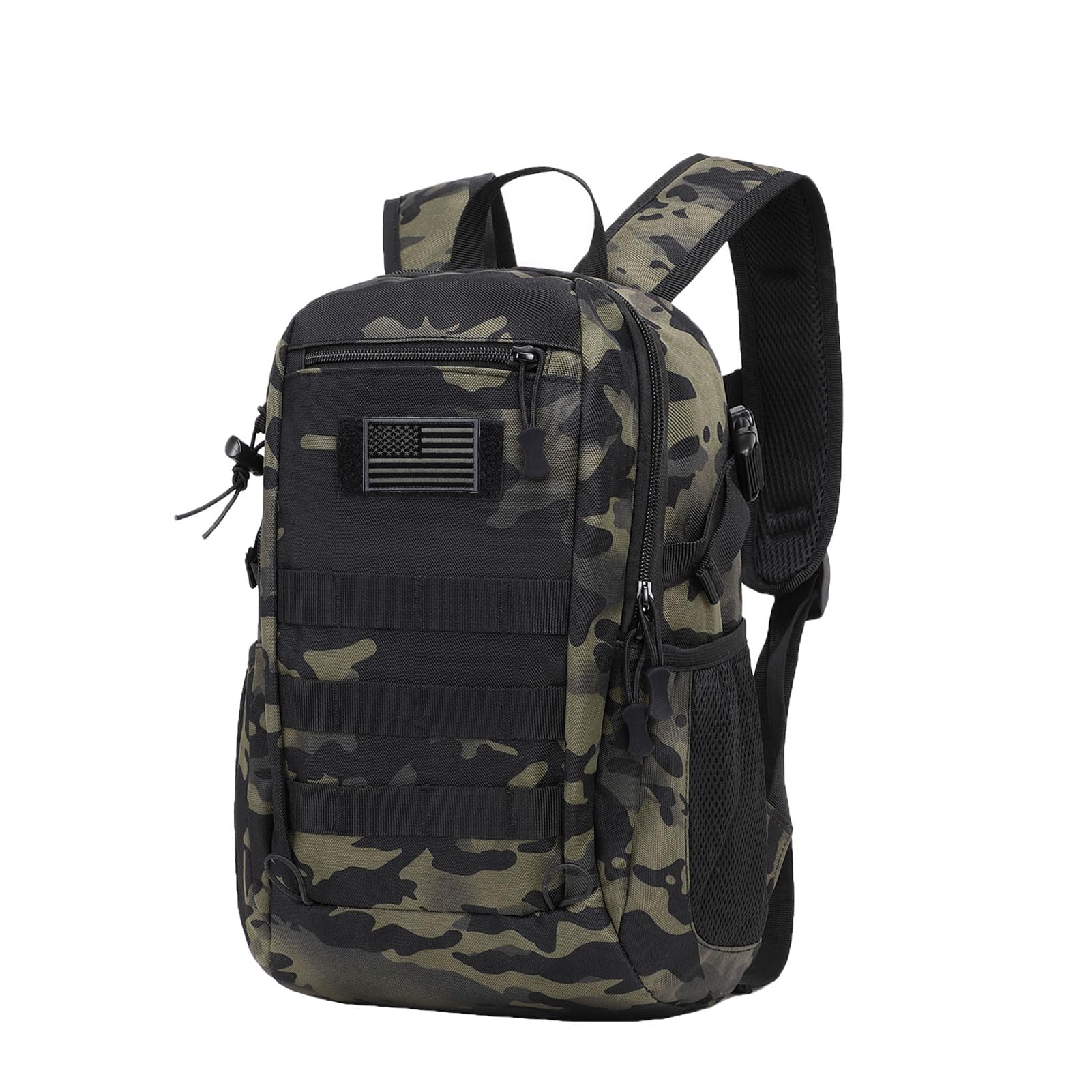 Photo 1 of ArcEnCiel 20L Tactical Backpack MOLLE Daypack Gear Pack Camping Bag with Patch?Black Camo?