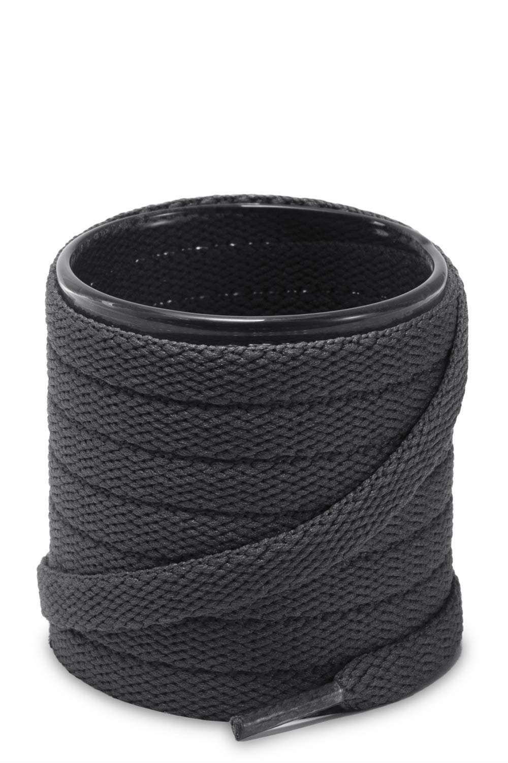 Photo 1 of Shoemate Flat Solid Color 5/16" Shoe Laces for Sneakers and Athletic Shoes, Shoe Strings, Dark Gray, 50"(127cm) 5-ShenHui FLT-127-5