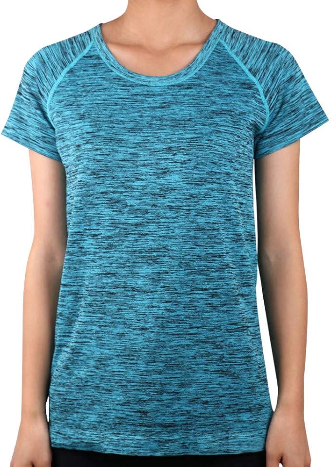 Sport T Shirt Damen,Plot Sommer Kurze Ärmel Sportshirt Yoga Schnell