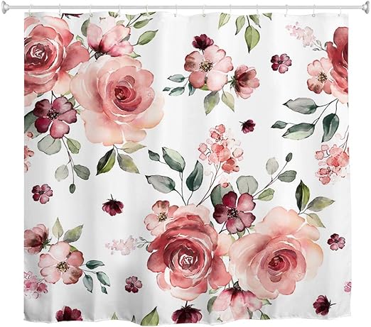 Amazon Com Goodbath Floral Shower Curtain Blossoming Rose