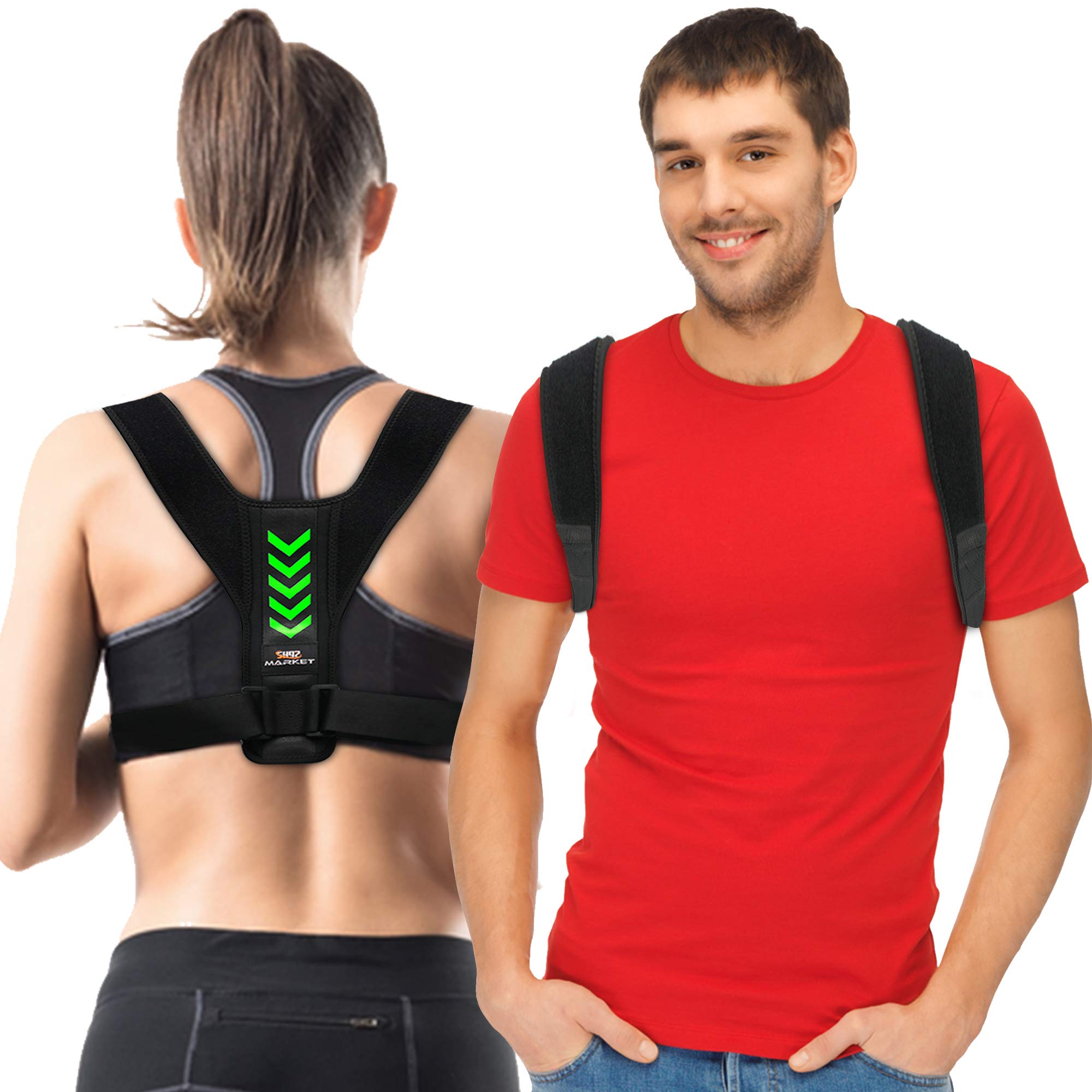 Posture Corrector Unisex - Comfortable Upper Back Posture Breathable Brace Belt - Effective Clavicle Support, Lumbar Support, Neck, Shoulder and Back Pain Relief