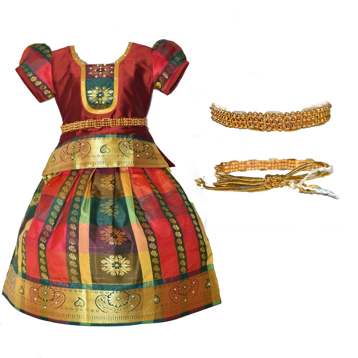Girl's Cotton Silk Lehenga Choli