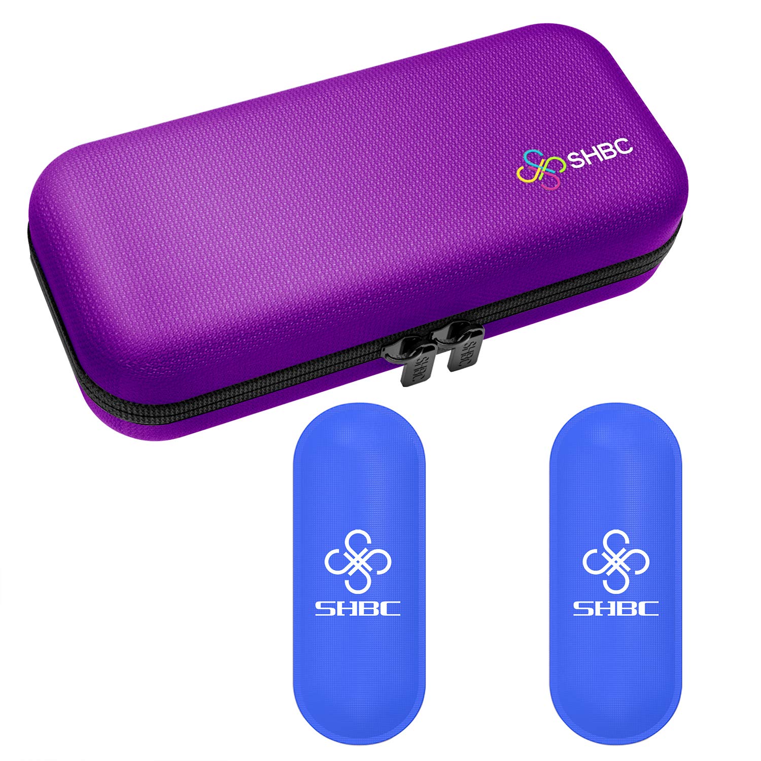 SHBC Insulin Cooler Case for Travel Diabetic Organize Insulated Cooling Bag for Medication with 2 Ice Packs Purple Medical Cool Bag