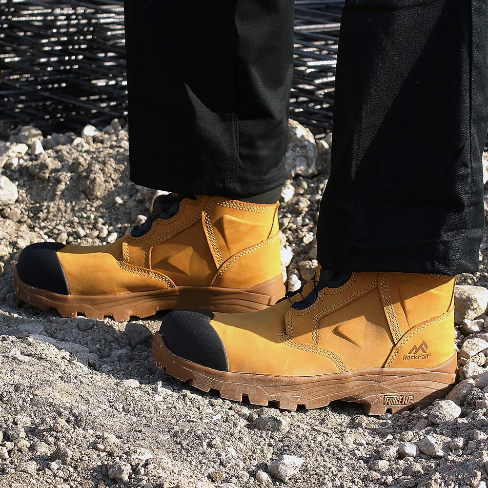 Rock Fall Unisex Kids Honeystone Construction Boot, Honey, 3 UK - Image 3