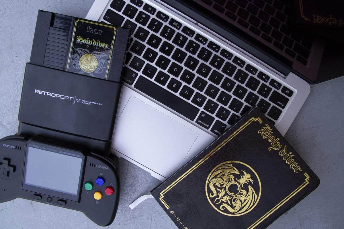 Retro-Bit RDP 2 in 1 Portable Handheld Console System - for NES and SNES Games - Black: Video Games