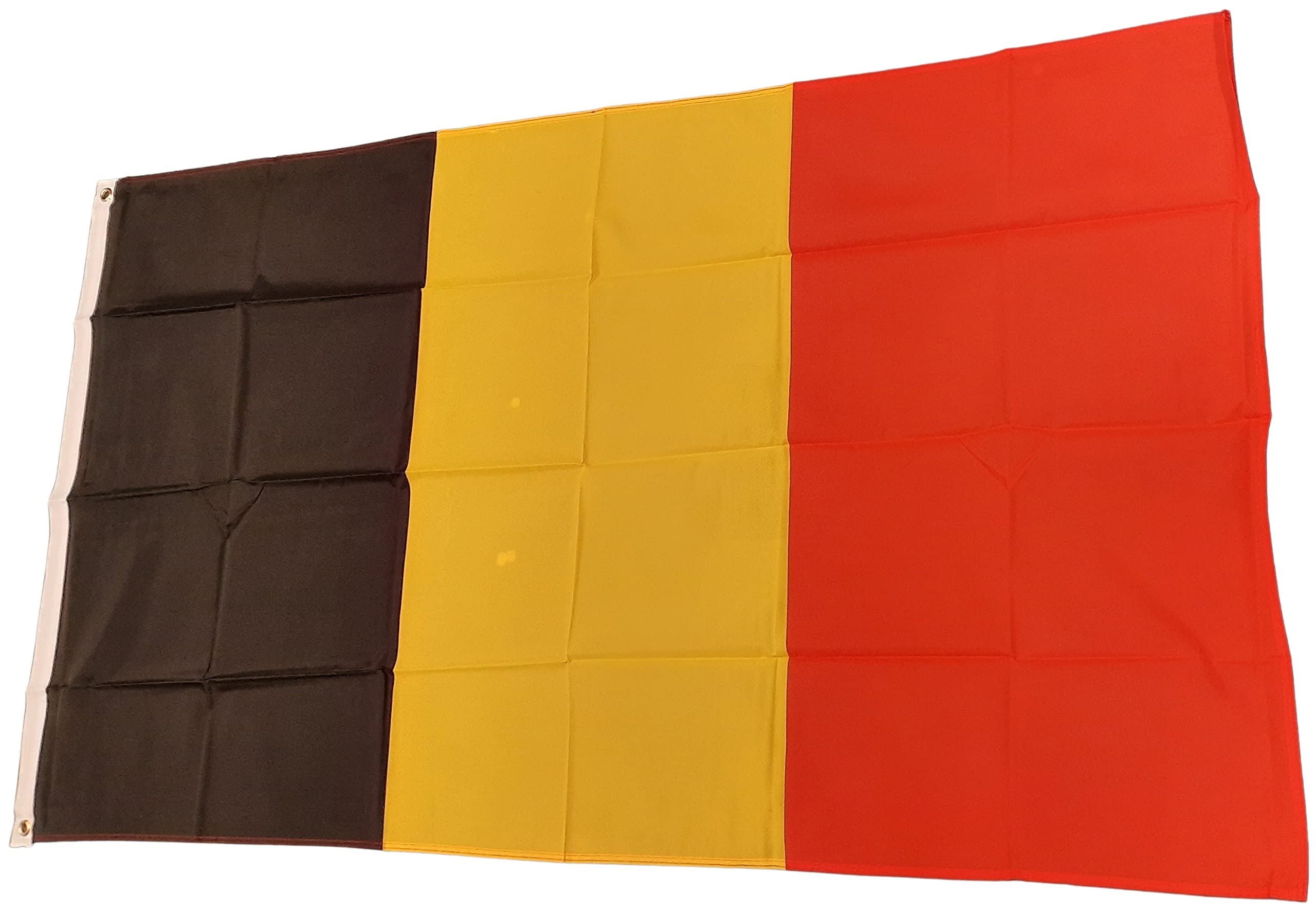 NWFlags Belgium Flag 5ft x 3ft 75d Premium Polyester Suitable For Flagpoles | Strong Polyester 5x3 foot material large flag banner with two metal Eyelets