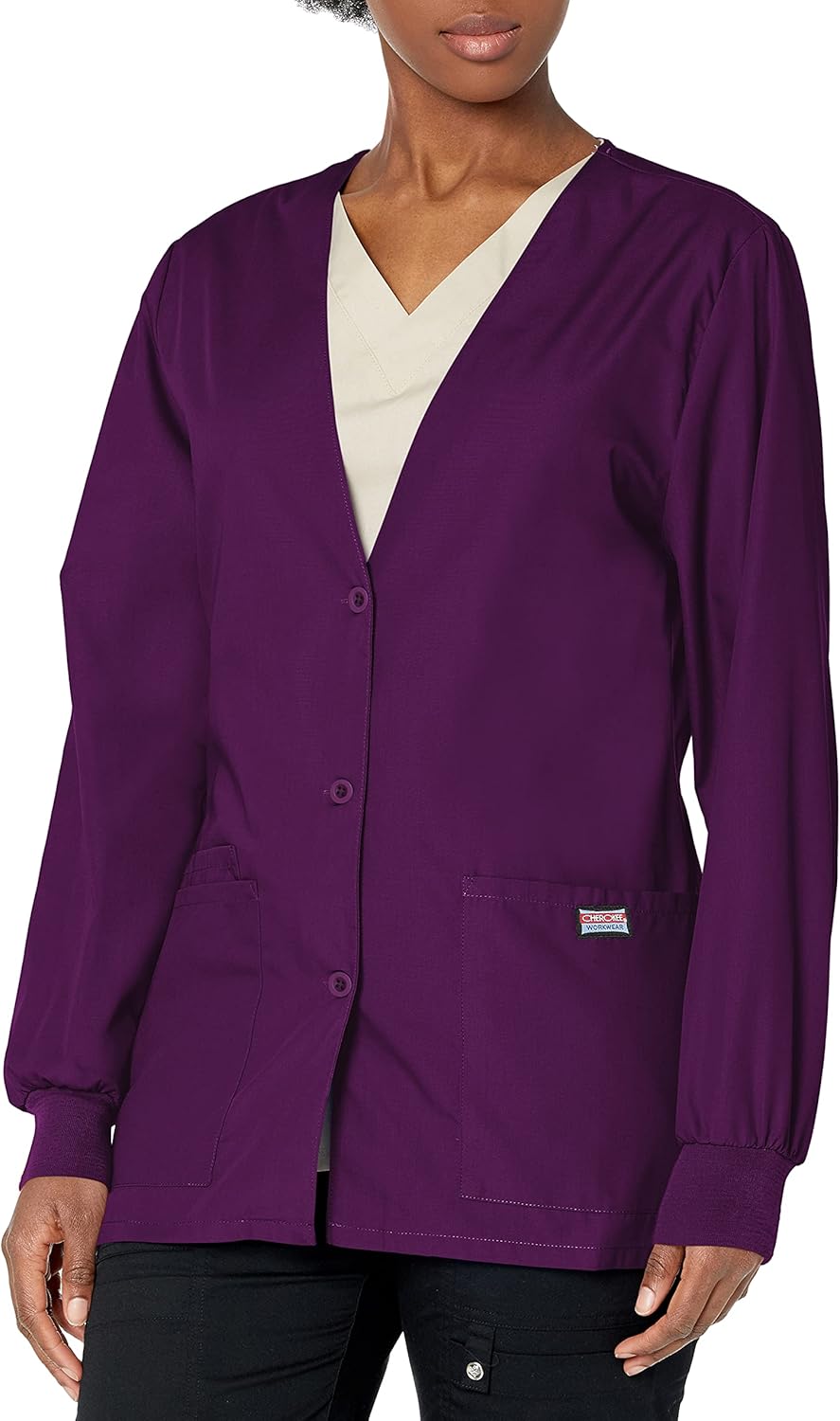 Cherokee Women's Workwear Scrubs Cardigan Warmup Jacket Buy Online at