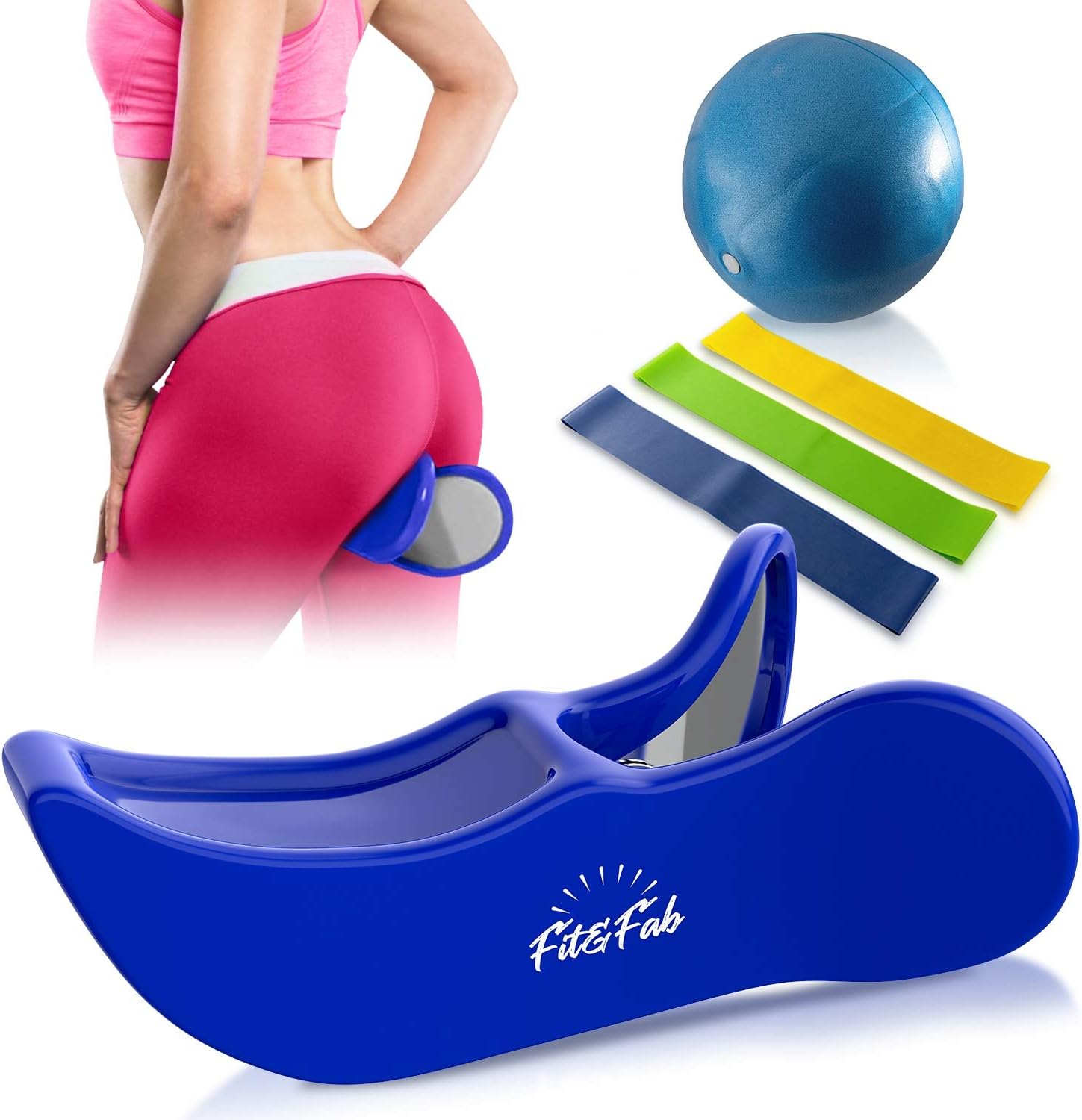 Fit&Fab Kegel Exerciser Hip Trainer for Women with Butt Lifting, Muscle Toning, and Pelvic Floor Strengthening, Provides Postpartum Therapy for Bladder Control, Inner Thigh Trainer Correction: Health & Personal Care