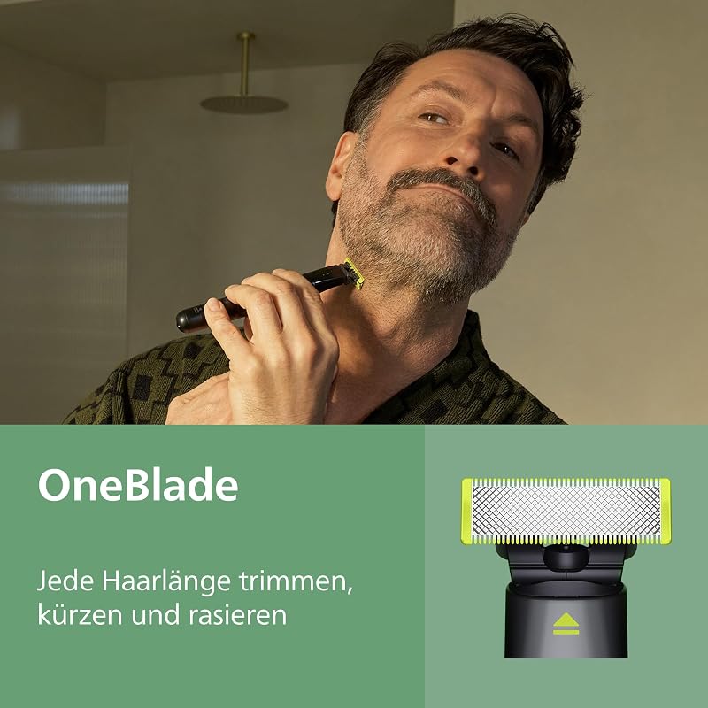 Multigroom Series 9000 All-in-One 19-teiliger Barttrimmer und Haarschneider + OneBlade-Trimmer - Komplettes Pflegeset für Gesicht, Kopf & Körper, 27 Längeneinstellungen (0,2-20 mm), MG9556/15