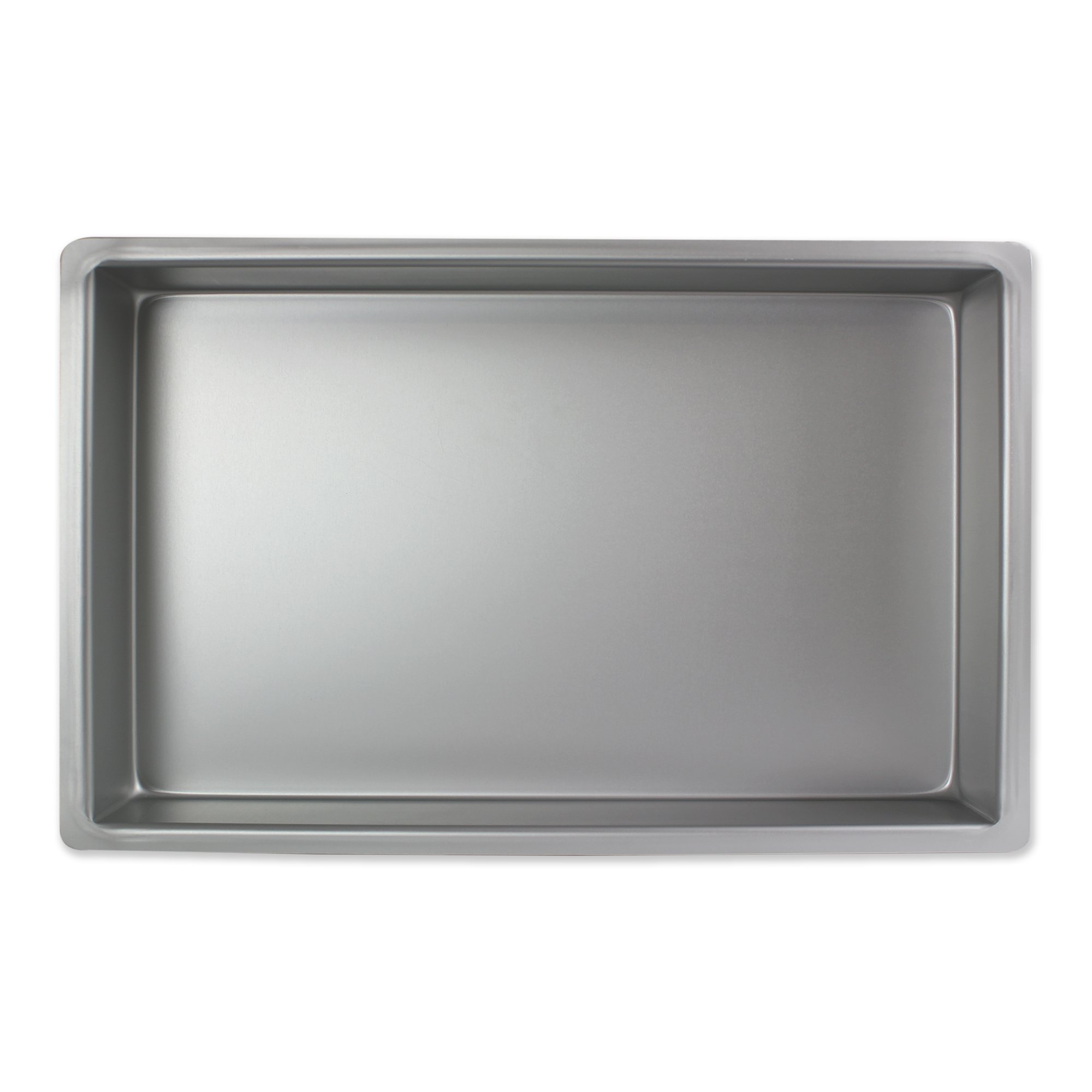 PME OBL07112 Oblong Cake Pan 7 x 11 x 2 Inches Deep, Aluminium, Silver