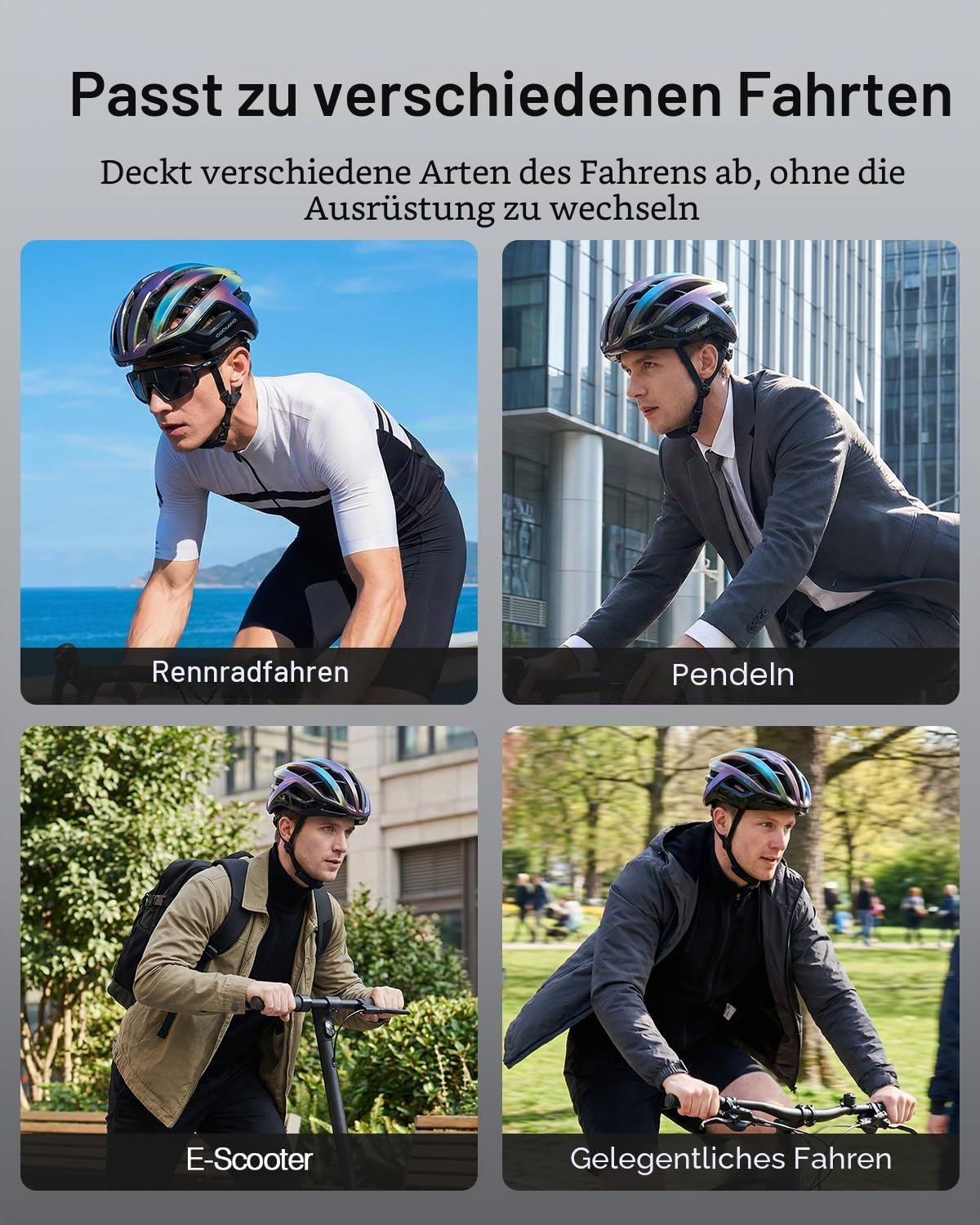 Odoland Fahrradhelm für Damen und Herren, Erwachsene Rennradhelm mit Belüftungssystem, Leicht Radhelm mit individuelle Größenanpassung, Cityhelm 6