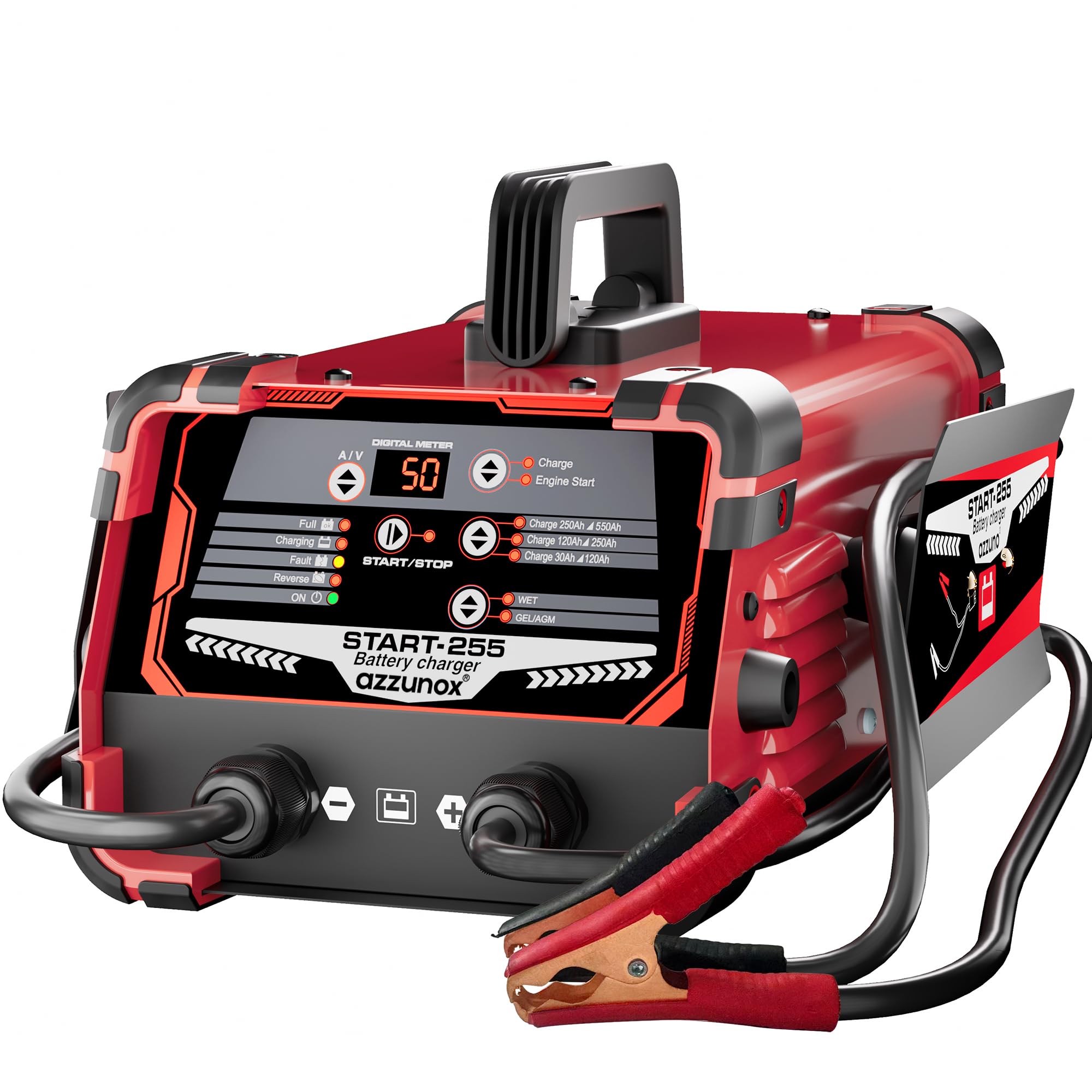Photo 1 of ***MISSING PARTS***
AZZUNOX 12V 24V Car Battery Charger & Engine Starter, 0-50A Automatic Battery Maintainer, 250 Cranking Amps, Jump Starter & Smart Trickle Charger