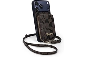 GOPART Compatible with iPhone 17 Pro Max Crossbody Wallet Case for Women and Men，Classic luxury PU Leather Zipper Credit Card Holder Slots with Adjustable Lanyard Strap for iPhone 17 Pro Max 6.9 inch Brown