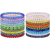 Ornaland 20 Pcs Beaded Bracelets Surfer Stretch Bracelets Set Colorful Glass Beads Bracelets Stackable Bracelets Set Beach Friendship Bracelets Wrist Jewelry for Women