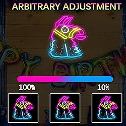 lmprintNook Lucky Lama Neon Signs for Wall