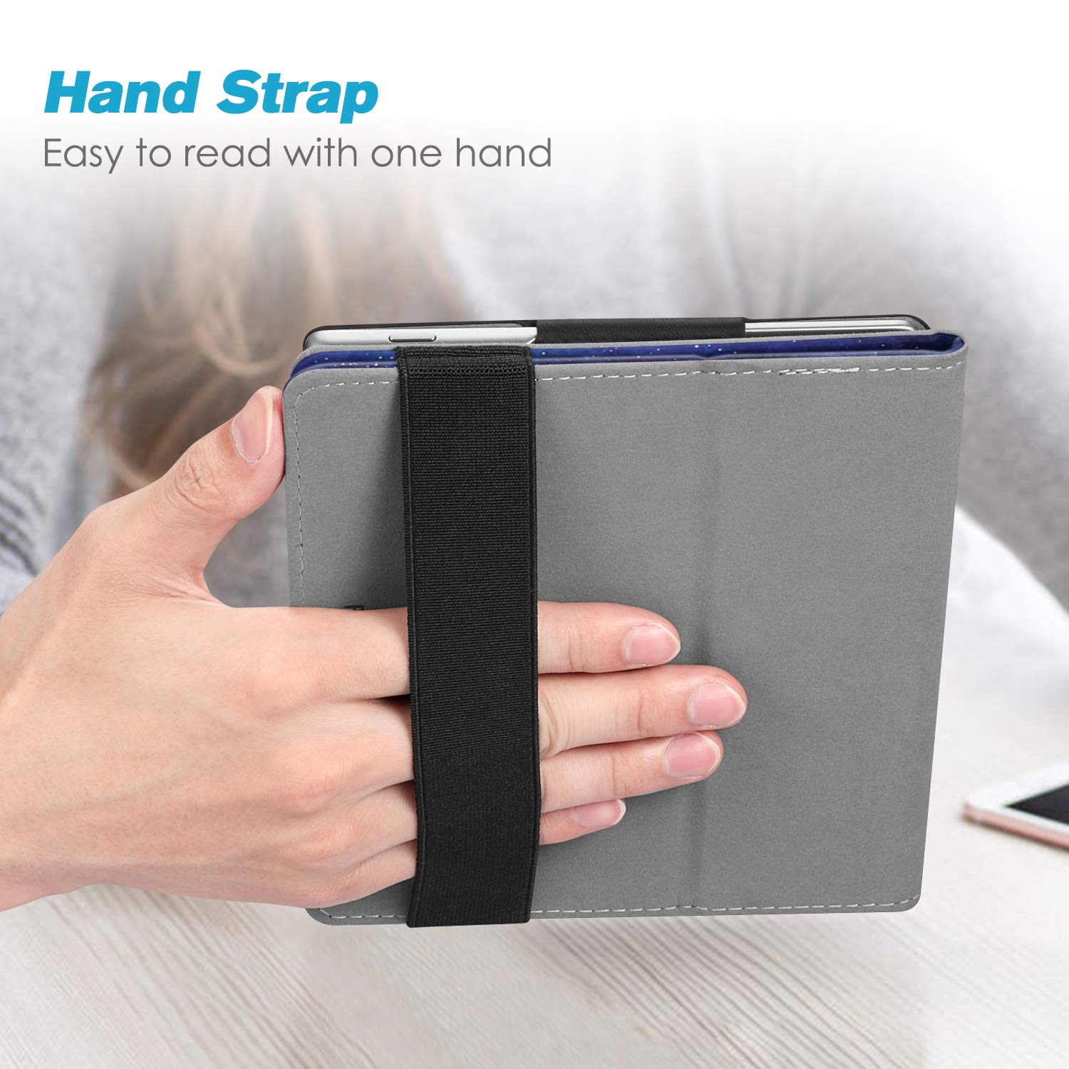 Fintie Folio Case for All-new Kindle Oasis (10th Generation, 2019 Release and 9th Generation, 2017 Release) - Premium PU Leather Slim Fit Cover with Auto Wake Sleep, Galaxy