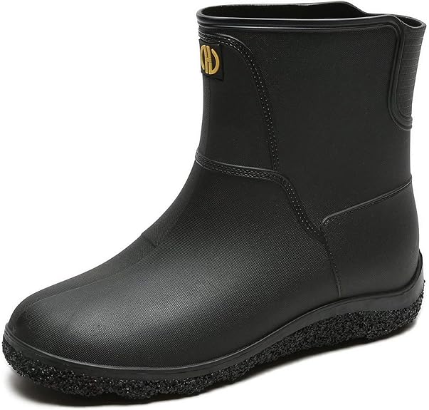 GURGER Men's Wellington Boots Half Heigh Wellies Waterproof NonSlip