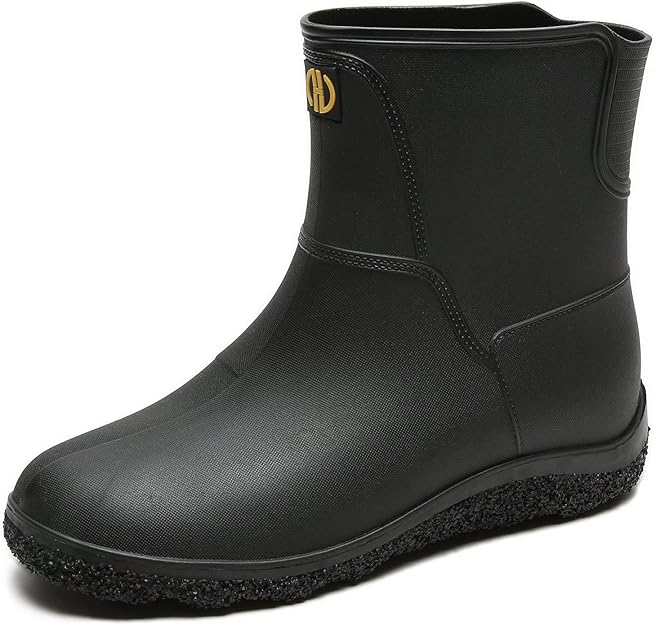 GURGER Men's Wellington Boots Half Heigh Wellies Waterproof NonSlip