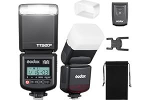 Godox TT520III Universal Bounce Flash Kit with Diffuser for Canon, Nikon, Sony, Fuji, Olympus Single-Contact Hot Shoe Cameras, 433MHz Wireless Speedlite, GN33, 400 Flashes, S1/S2 Optical Slave Modes