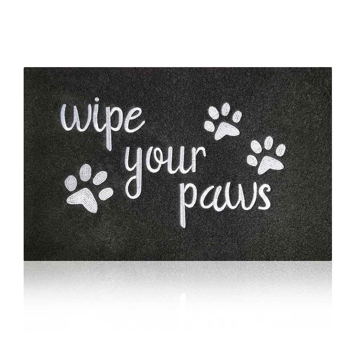HLFMVWE Large Outdoor Welcome Mat for Front Door Wipe Your Paws Doormat Rubber Non Slip Backing Funny Doormat Indoor Rugs Dog Mat for Entryway Porch,Black 60X90cm