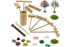 BANGBANGDA Zen Garden Decor Rake Tool - Sand Zen Garden Accessories Japanese Zen Garden Kit Tabletop Rock Zen Decor Japan Zen Gifts for Home Office Desk Meditation Room Relaxation Birthday Gifts Father Mother