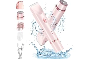 ZFBFSDS Glow Aura Womens Shaver,2025 Upgrade Dual Head Shaver Women,Ezme Razor, 2 in 1 Wet & Dry Waterproof Electric Bikini Trimmer for Women(Pink)