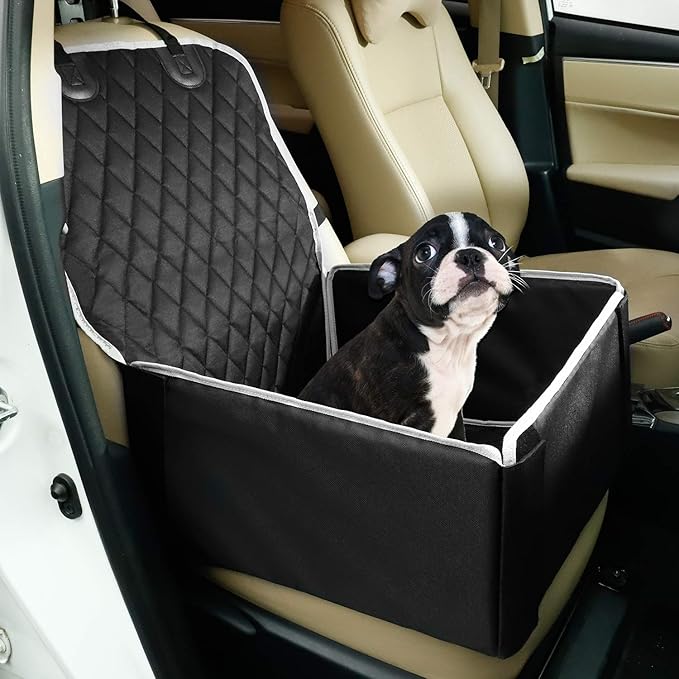 Toozey Hunde Autositz für Kleine Mittlere Hunde, Rückbank & Vordersitz Hundesitz, Wasserdicht Autositzbezug mit Verstärkte Wä