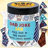 Dad Jokes Cards Jar, Funny Dad Gifts from Daughter, Funny Gag Gift, Fun Gag Gifts for Men, Coworkers, Brother - Daily Dad Jokes - Christmas Stocking Stuffers for Dad, White Elephant Gift for Adults