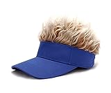Men's Hair Visor ​Sun Hats Visor with Hair Fake