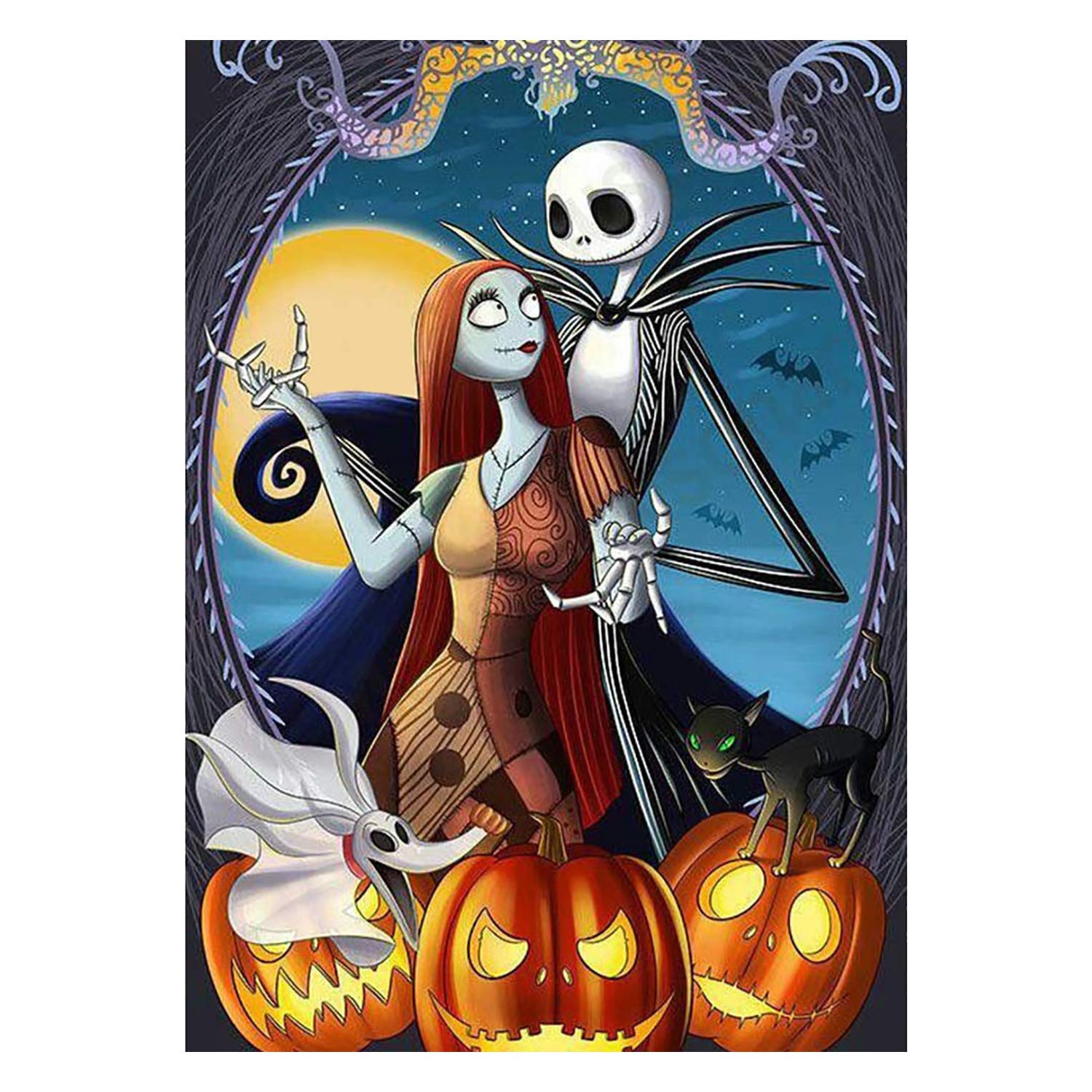 MWOOT 5D Full Drill Diamond Embroidery Painting Kit,Halloween Skull DIY Diamond Rhinestone Pasted Painting Cross Stitch Crafts for Home Wall Decor (30x40cm),Style C