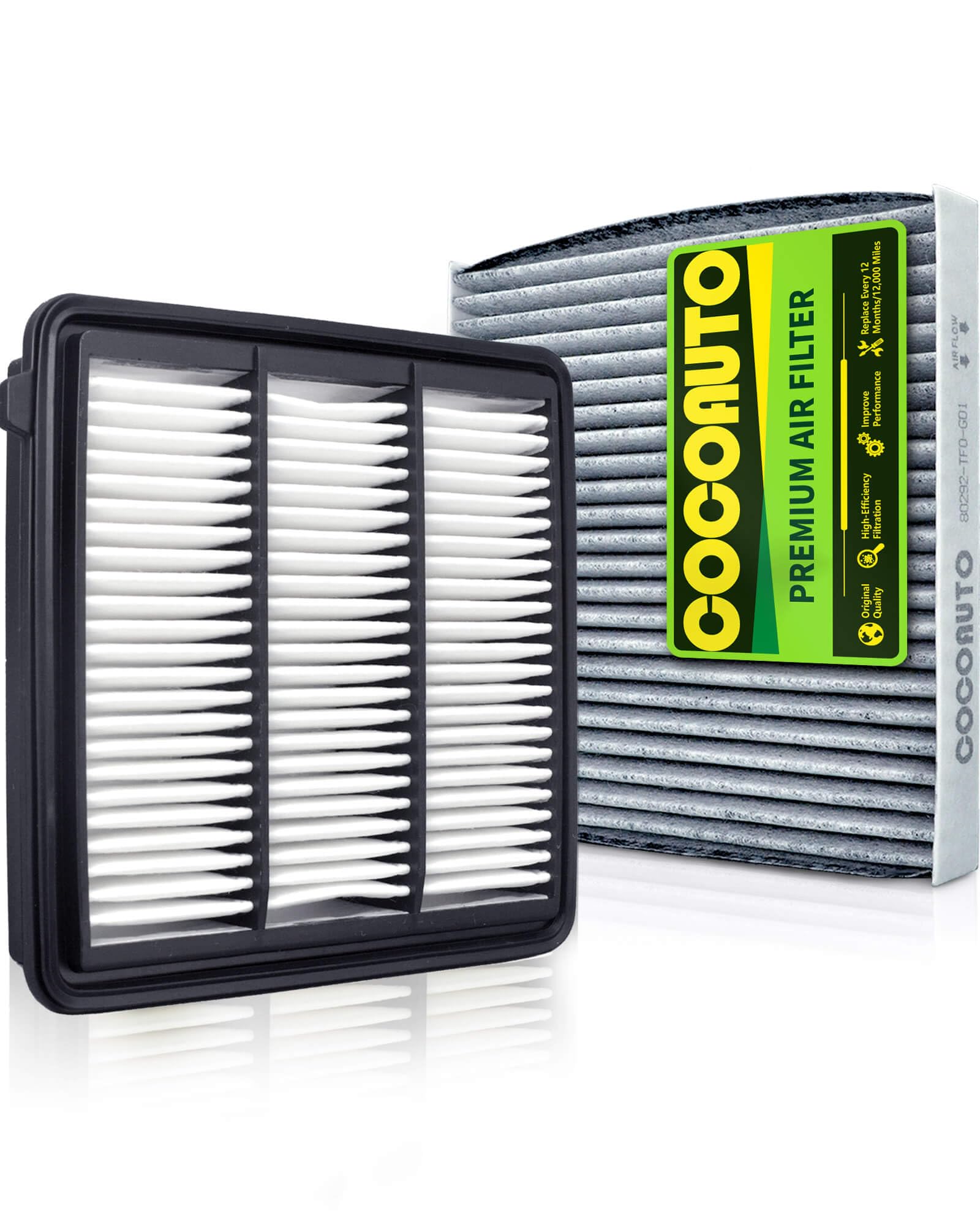 Photo 1 of (1.5L Gas) COCOAUTO Engine & Cabin Air Filter Kit for CRV 1.5L Gas Only (2023-2025), Civic 1.5L (2022-2025), Replace 1722064AA00, 80292TF0G01 (Gas only, Not for Hybrid)
