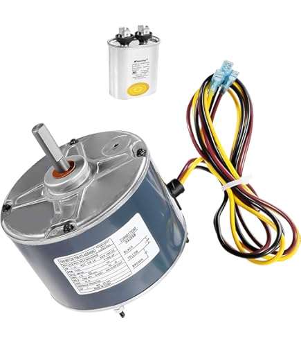 VRN Motor N 100V 50/60Hz 8μF 4P Century 4-in-1 Condenser Fan Motor, 1/3-1/8 Hp, 1 Ph, 60 Hz, 208
