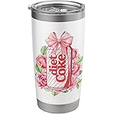 Coca-Cola Diet Coke With Pink Bow Floral Logo Vintage Stainless Steel Insulated Tumbler