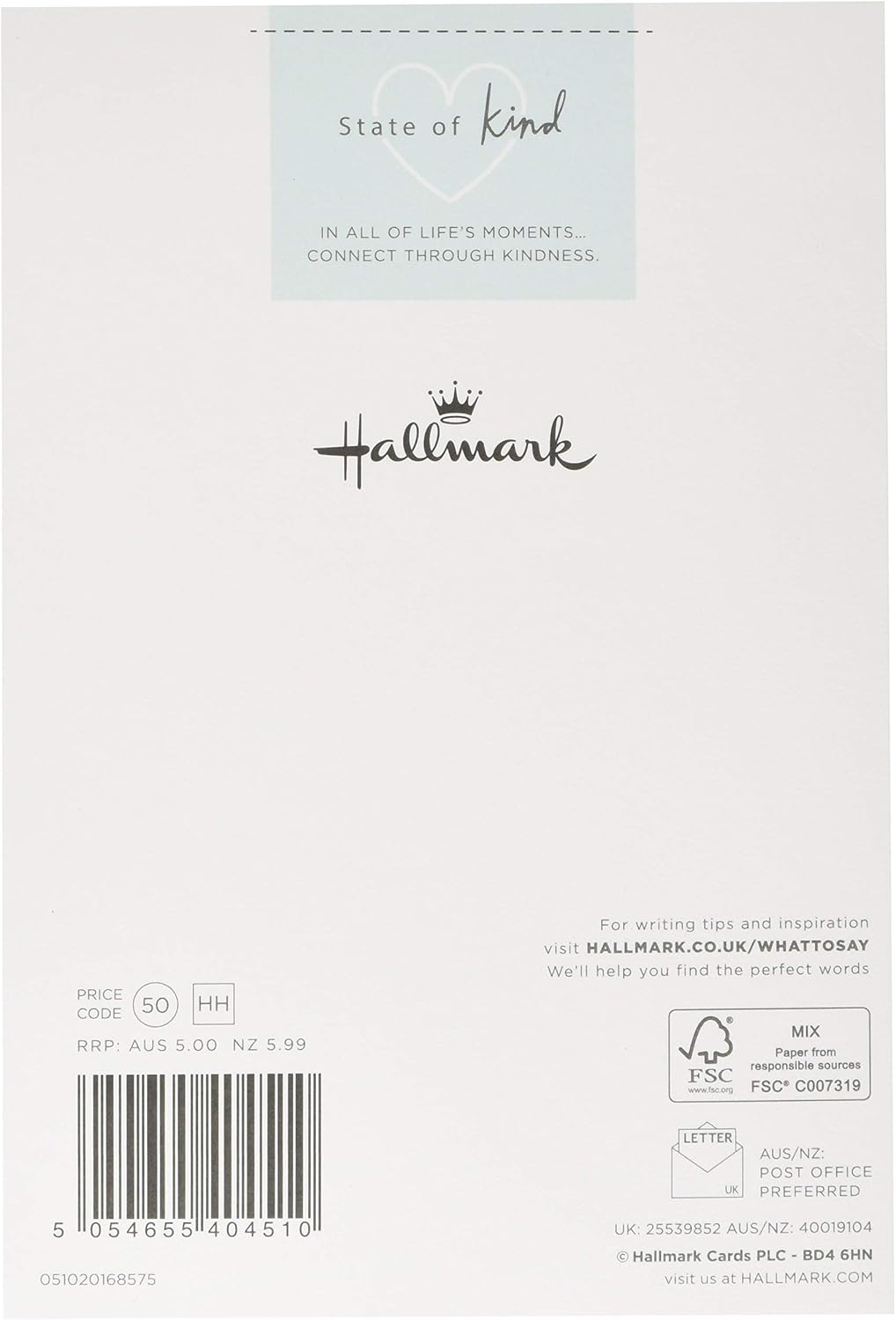 Hallmark Divorce Congratulations Card from Contemporary Text Based 'State of Kind' Design, Light Green - Image 3