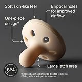 Tommee Tippee Breast-Like Dummy Symmetrical Teat 0-6m Silicone Pack of 4 view 4
