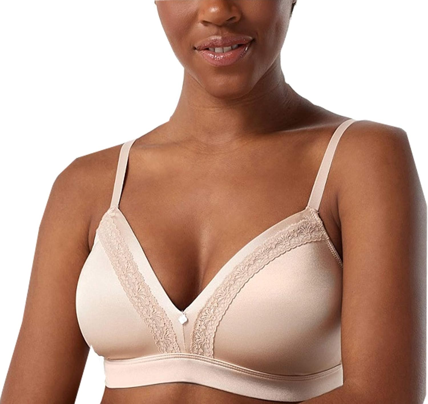 Breezies Microfiber and Lace Wirefree Contour Bra at Amazon Women’s Clothing store